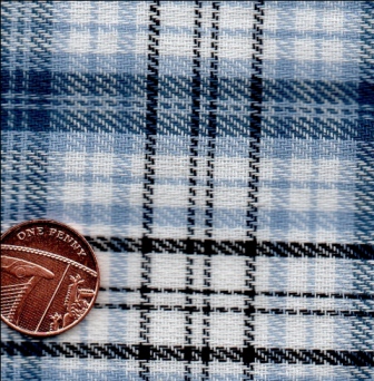 BLUE & WHITE TARTAN MATERIAL BLUE & WHITE TARTAN MATERIAL